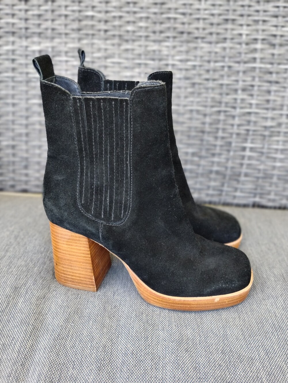 Madewell The Walker Chelsea Boots Women’s 11 Black Suede G8044